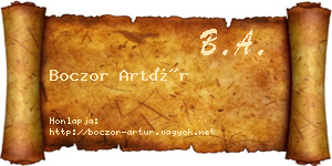 Boczor Artúr névjegykártya